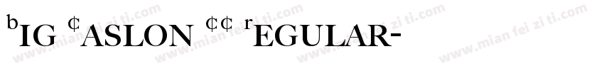 Big Caslon CC Regular字体转换